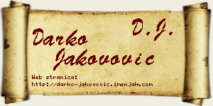 Darko Jakovović vizit kartica